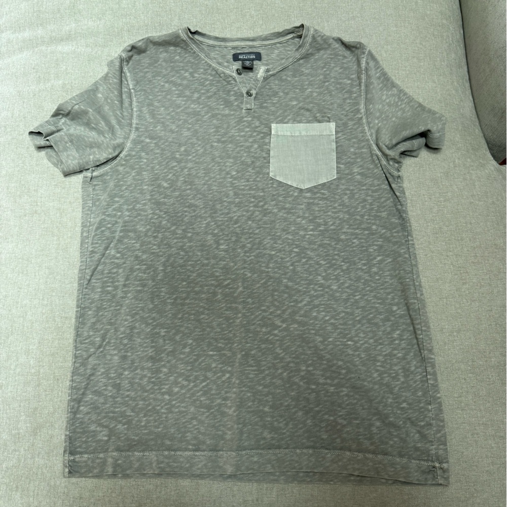 Kenneth Cole Reaction Men's Heather Gray Short Sleeve Tee